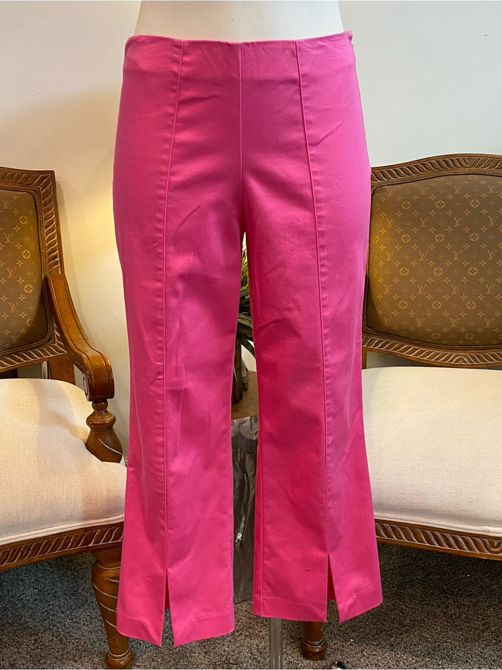 Vintage Cache Hot Pink Cotton Capris, Size 4 28" Waist
